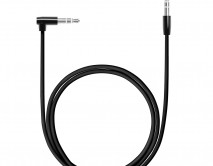 AUX Deppa Slim аудиокабель 3.5мм - 3.5мм, L коннектор 1.2м, черный, 72193 