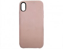 Чехол iPhone X/XS Suede розовый