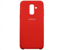 Чехол Samsung A605F A6+ 2018 Silicone case (красный) 