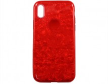 Чехол iPhone X/XS Pearl (красный)
