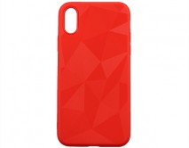 Чехол iPhone X/XS Геометрия (красный)