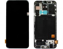 Дисплей Samsung A405FN Galaxy A40 + тачскрин + рамка черный (GH82-19672A) (Service Pack 100%)