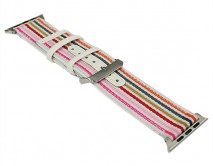 Ремешок Watch Series 42mm/44mm/45mm/49mm Gucci-stripe розовый