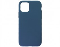 Чехол iPhone 11 Pro Liquid Silicone FULL (темно-синий) 