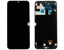 Дисплей Samsung A505F Galaxy A50 + тачскрин + рамка черный (Копия OLED)