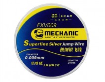 Нить серебряная Mechanic FXV009 сверхтонкая 0,009мм (200м.) для восстановления контактных дорожек