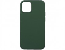 Чехол iPhone 12 Mini Microfiber (темно-зеленый) 