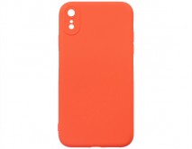 Чехол iPhone XR Силикон Matte 2.0mm (красный коралл)