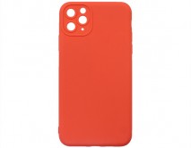 Чехол iPhone 11 Pro Max Силикон Matte 2.0mm (красный коралл) 
