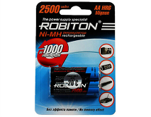Аккумулятор AA Robiton R6 2-BL 2500mAh, цена за 1 упаковку 