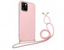 Чехол iPhone 6/6S/7/8 Plus BIO + шнурок (розовый) 