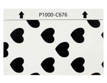 Защитная плёнка текстурная на заднюю часть Узоры (Сердца черные, C676) 