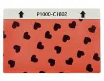 Защитная плёнка текстурная на заднюю часть "Узоры" (Сердца бордовые, C1802)