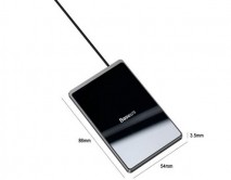 Беспроводное зарядное устройство Baseus Card Ultra-thin Wireless Charger 15W черный (WX01B-01)