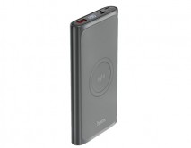 Внешний аккумулятор Power Bank 10000 mAh Hoco Q6 Aegis 22.5W  wireless charging  темно-серый