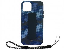 Чехол iPhone 11 Pro Камуфляж с держателем (синий)