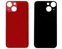 Задняя крышка (cтекло) iPhone 13 Mini (с увел. вырезом) красная 1 класс