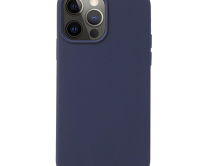 Чехол iPhone 13 Liquid Silicone MagSafe FULL (темно-синий)