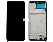 Дисплей Samsung A225F Galaxy A22 + тачскрин + рамка черный (Копия - OLED) 
