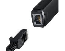 Переходник Baseus Lite Series Type-C to RJ45, LAN Port 100Mbps, черный (WKQX000201)