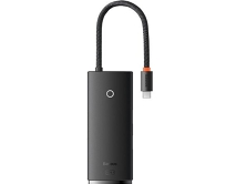 Type-C HUB Baseus Lite Series 5-Port Type-C to HDMI+USB3.0*3+PD, черный (WKQX040001)
