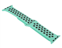 Ремешок Watch Series 38mm/40mm/41mm силиконовый Nike band зеленый/серый #27
