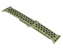 Ремешок Watch Series 38mm/40mm/41mm силиконовый Nike band темно-зеленый/серый #36