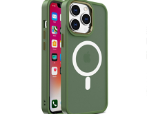 Чехол iPhone 14 Matte Case MagSafe (зеленый)