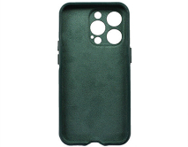 Чехол iPhone 14 Pro Leather Magnetic, темно-зеленый
