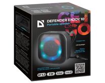 Колонка портативная Defender Enjoy 10, 3Вт, черный, BT/light/400mAh, 65009